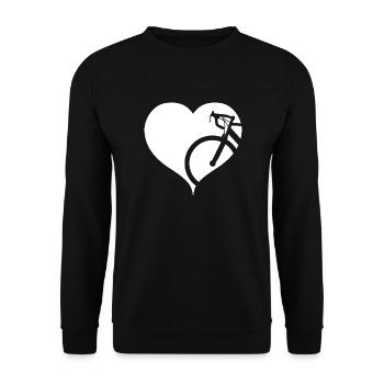 Road bike Cycling Cycling - Unisex Sweatshirt - black - Front - Alina (178cm) & Michal (187cm)
