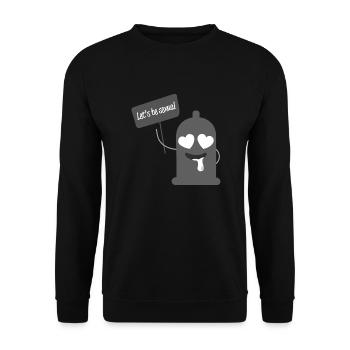 InLove Condom Black and White - Unisex Pullover - Schwarz - Vorne - Alina (178cm) & Michal (187cm)