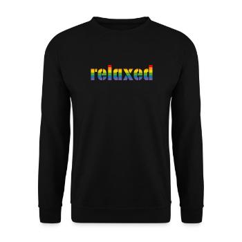 Pride Rainbow Tshirt relaxed LGBT lgbtqi queer - Unisex Pullover - Schwarz - Vorne - Alina (178cm) & Michal (187cm)