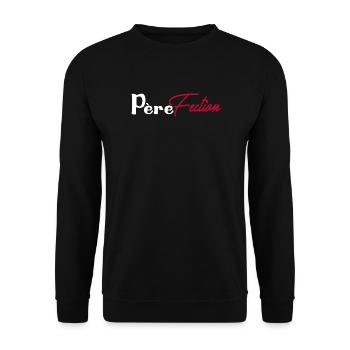 Pére Fect - perfecttion PéreFection papa cadeau - Sweat-shirt Unisexe - noir - Devant - Alina (178cm) & Michal (187cm)