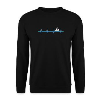 Segeln Segler Segelboot Katamaran Besitzer Skipper - Unisex Pullover - Schwarz - Vorne - Alina (178cm) & Michal (187cm)