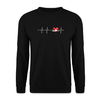 Heartbeat Glide Fitness - Unisex Sweatshirt - black - Front - Alina (178cm) & Michal (187cm)