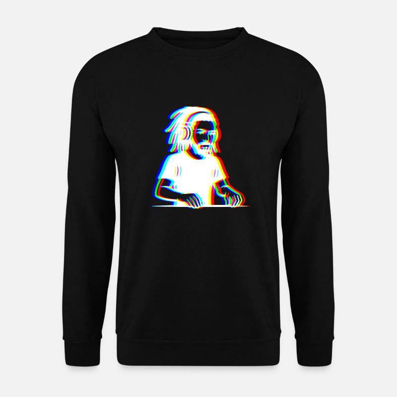 EDM - DJ - Glitch Rave Style - Unisex Sweatshirt - black