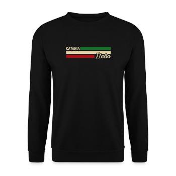 Italia - Catania - Italien - Italy - Unisex Sweatshirt - black - Front - Alina (178cm) & Michal (187cm)