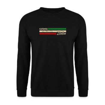Italia - Catania - Italien - Italy - Unisex Sweatshirt - black - Front - Alina (178cm) & Michal (187cm)