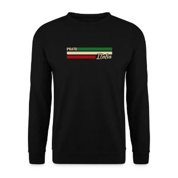 Italia - Prato - Italien - Italy - Sweat-shirt Unisexe - noir - Devant - Alina (178cm) & Michal (187cm)