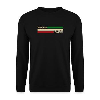 Italia - Siracusa - Italien - Italy - Unisex Sweatshirt - black - Front - Alina (178cm) & Michal (187cm)