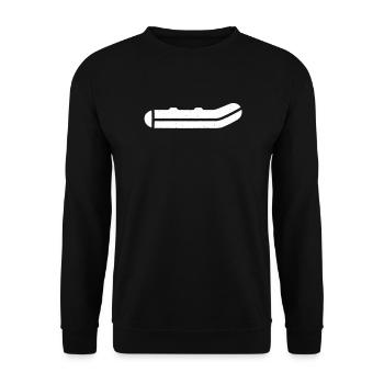 Bateau gonflable Pêcheur Bateau de carpe - Sweat-shirt Unisexe - noir - Devant - Alina (178cm) & Michal (187cm)