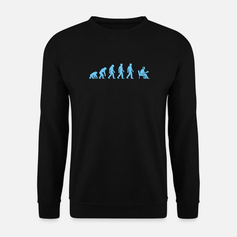 Evolution zur Büroarbeit - Unisex Pullover - Schwarz