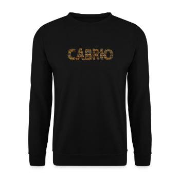 Wortwolke Cabrio Sprüche Sommer Auto  - Unisex Pullover - Schwarz - Vorne - Alina (178cm) & Michal (187cm)