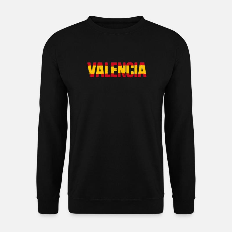 Valencia Flagge Spanien - Unisex Pullover - Schwarz