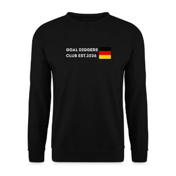 Goal Diggers Club Est.2026 (Germany) - Unisex Sweatshirt - black - Front - Alina (178cm) & Michal (187cm)