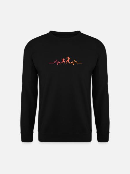 Sunset Heartbeat Fencing - Unisex Sweatshirt - black