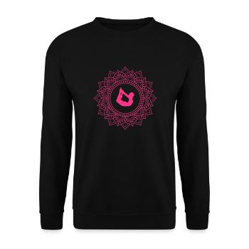 Mandala - Sports - Unisex Sweatshirt - black - Front - Alina (178cm) & Michal (187cm)