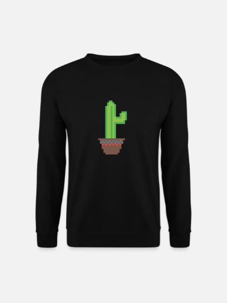Cactus Pixel Art - Unisex Sweatshirt - black