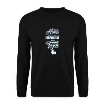 Teacher - Unisex Pullover - Schwarz - Vorne - Alina (178cm) & Michal (187cm)