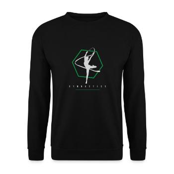 Gymnastics gymnast gymnast gymnastics association gift - Unisex Sweatshirt - black - Front - Alina (178cm) & Michal (187cm)