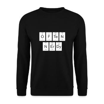 Periodic Table Gift Nerd - Unisex Sweatshirt - black - Front - Alina (178cm) & Michal (187cm)