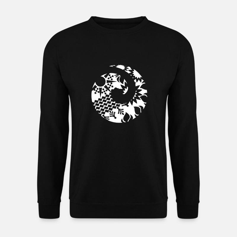 Maori Welle Koru Tattoo Tattoo Stamme Formen Gift - Unisex Pullover - Schwarz