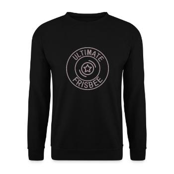 Frisbee Ultimate Frisbee Sport Mannschaft Verein - Unisex Pullover - Schwarz - Vorne - Alina (178cm) & Michal (187cm)