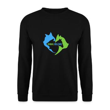 Animal Welfare Katze Hund Pferd Kaninchen - Unisex Pullover - Schwarz - Vorne - Alina (178cm) & Michal (187cm)
