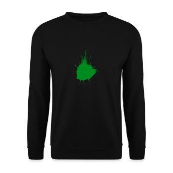 Color blot green - Unisex Sweatshirt - black - Front - Alina (178cm) & Michal (187cm)
