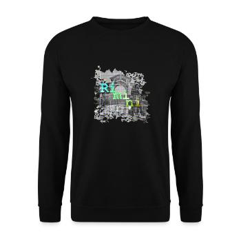 Rimini cityscape travel sea - Unisex Sweatshirt - black - Front - Alina (178cm) & Michal (187cm)