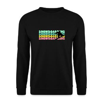 Snowboarding Snowboarding Snowboarding Snowboarder - Unisex Sweatshirt - black - Front - Alina (178cm) & Michal (187cm)