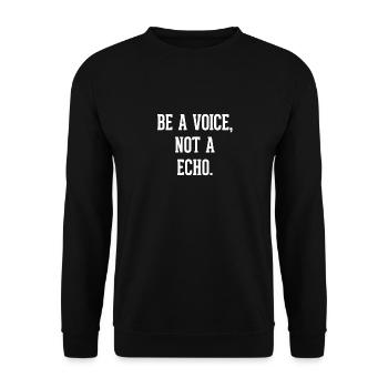Statement saying - Unisex Sweatshirt - black - Front - Alina (178cm) & Michal (187cm)