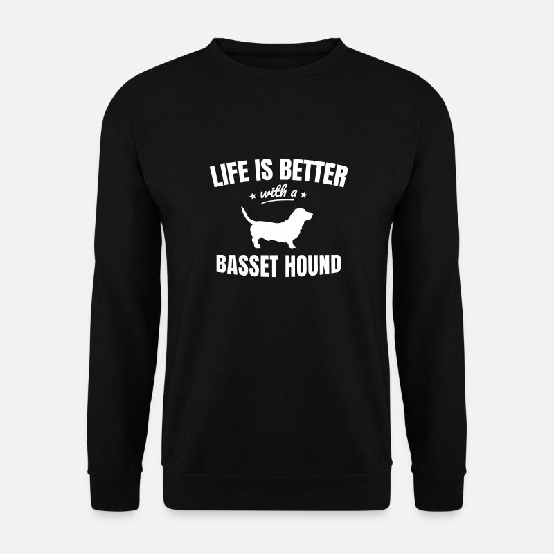 Basset Hound - Unisex Pullover - Schwarz