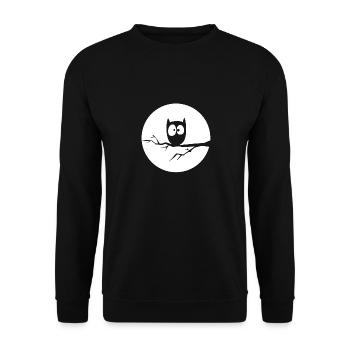 Nachteule - Unisex Pullover - Schwarz - Vorne - Alina (178cm) & Michal (187cm)
