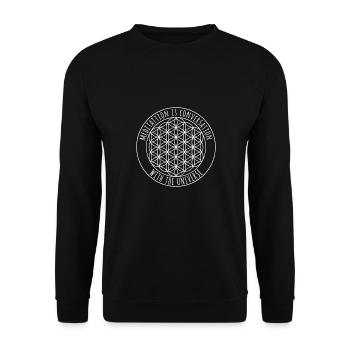 Meditation meditating breathing yoga breathing - Unisex Sweatshirt - black - Front - Alina (178cm) & Michal (187cm)