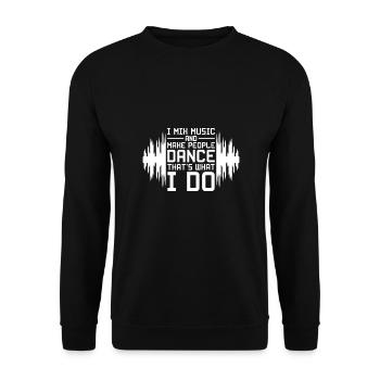 DJ Records Djane Platine Musique Vinyle - Sweat-shirt Unisexe - noir - Devant - Alina (178cm) & Michal (187cm)