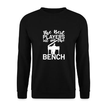 Klavier Piano Pianist Keyboard Klassik - Unisex Pullover - Schwarz - Vorne - Alina (178cm) & Michal (187cm)