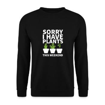 Garden Gardener Flowers Plant Garden - Unisex Sweatshirt - black - Front - Alina (178cm) & Michal (187cm)