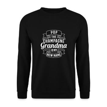 Grand-mère grand-père grand-mère petit-fils - Sweat-shirt Unisexe - noir - Devant - Alina (178cm) & Michal (187cm)