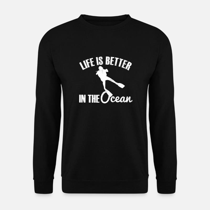 Diver diving - Unisex Sweatshirt - black