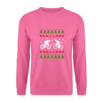 Motif de Noël Vélo / Vélo de course, Classique - Sweat-shirt Unisexe - rose - Devant