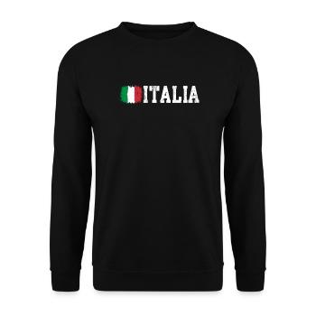 Italienische Flagge - Unisex Pullover - Schwarz - Vorne - Alina (178cm) & Michal (187cm)