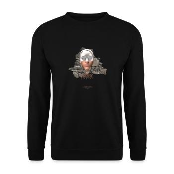 Mask and Disguise - Maske und Tarnung - Unisex Pullover - Schwarz - Vorne - Alina (178cm) & Michal (187cm)