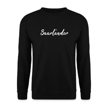 Saarländer Saarländisch Saar Saarland Geschenk - Unisex Pullover - Schwarz - Vorne - Alina (178cm) & Michal (187cm)