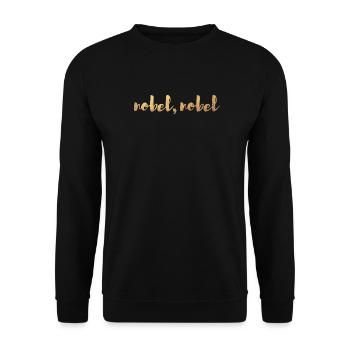noble deluxe gold exclusive luxury cool sayings - Unisex Sweatshirt - black - Front - Alina (178cm) & Michal (187cm)