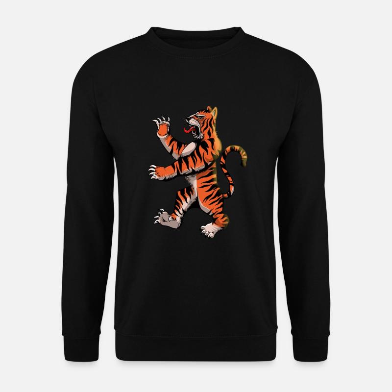 Cartoon Tiger - Unisex Pullover - Schwarz