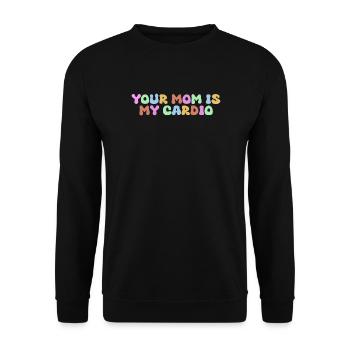 Ta mère est mon cardio - Sweat-shirt Unisexe - noir - Devant - Alina (178cm) & Michal (187cm)