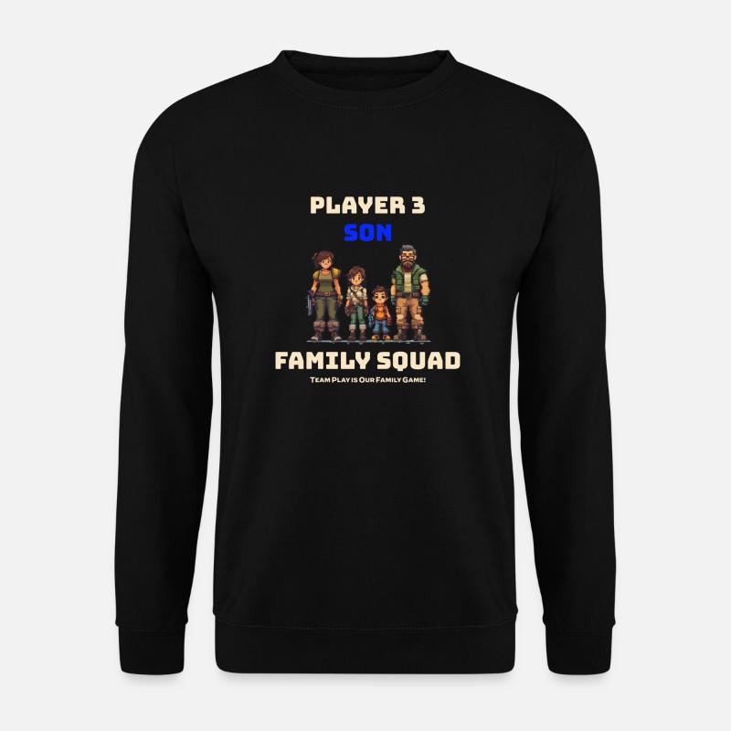 Family Squad Player 3 Son - Unisex Pullover - Schwarz