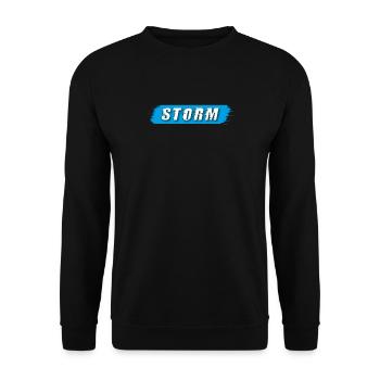 Storm claim - timeless Design - Unisex Sweatshirt - black - Front - Alina (178cm) & Michal (187cm)