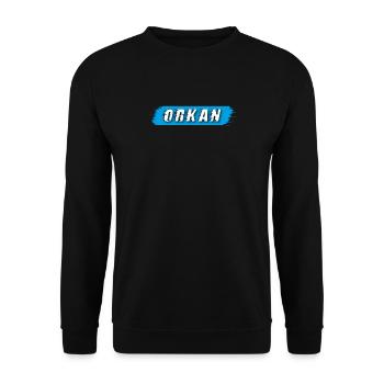 Hurricane lettering - Unisex Sweatshirt - black - Front - Alina (178cm) & Michal (187cm)