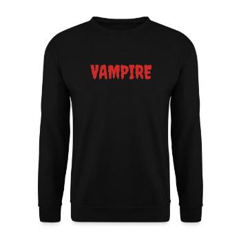 Vampir Silhouette Kunst T-Shirt Design - Unisex Pullover - Schwarz - Vorne - Alina (178cm) & Michal (187cm)
