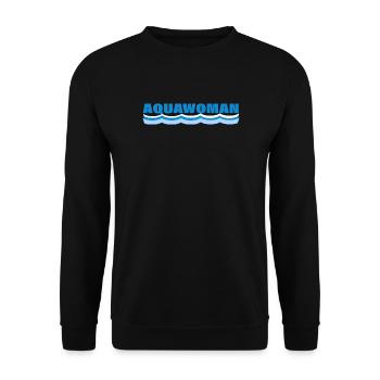 AQUAWOMAN - Unisex Sweatshirt - black - Front - Alina (178cm) & Michal (187cm)