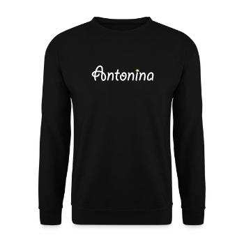 Antonina - Sweat-shirt Unisexe - noir - Devant - Alina (178cm) & Michal (187cm)